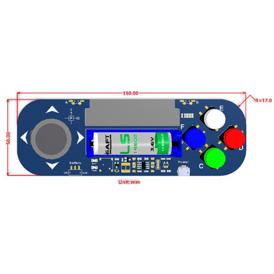 Геймпад - модуль з джойстиком та кнопками для BBC micro:bit - Waveshare 14593