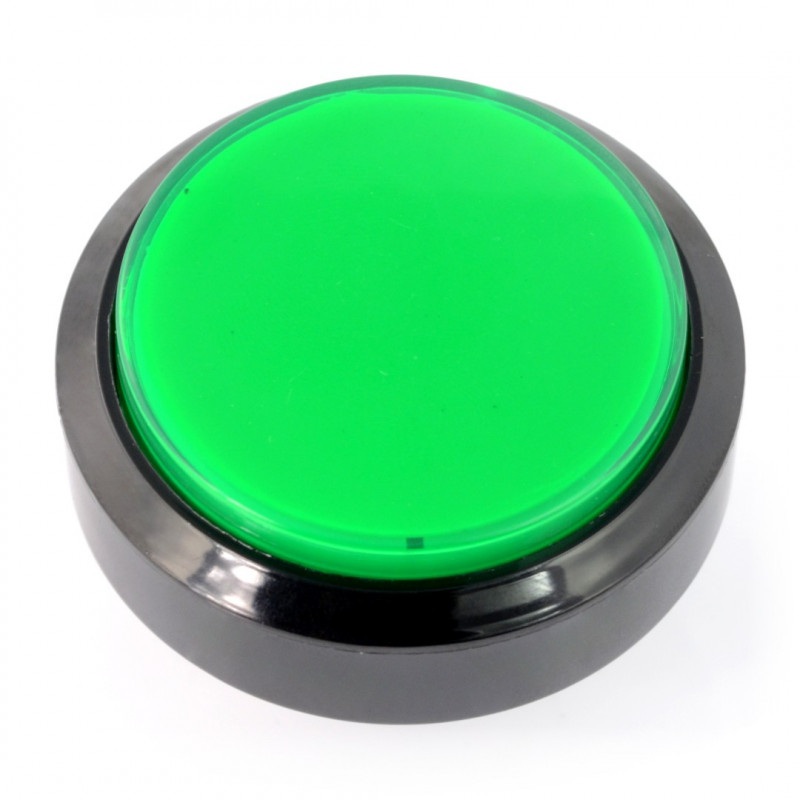Push Button 6cm - zielony - płaski