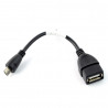 Przewód OTG Host microUSB - USB - czarny - 13,5cm - zdjęcie 1