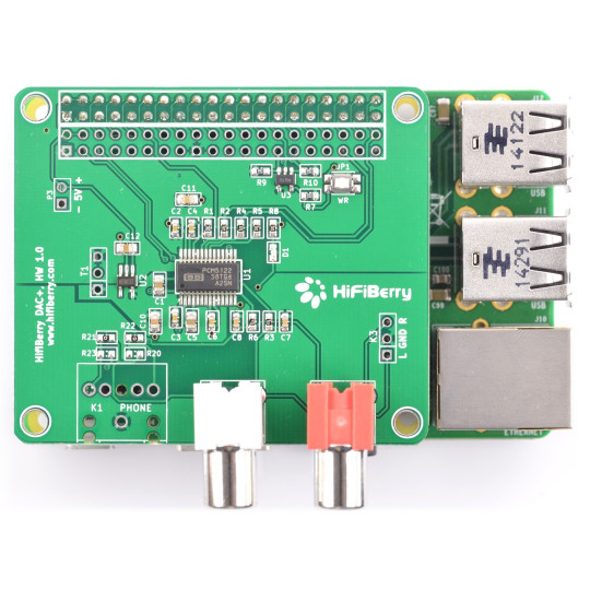 HiFiBerry DAC standaard - RCA | Elektronica voor jou