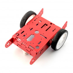 Red chassis 2WD 2-kołowe, metalowe podwozie robota z napędem