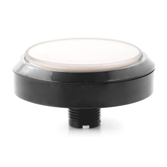 Кнопка 10 см - біла - плоска