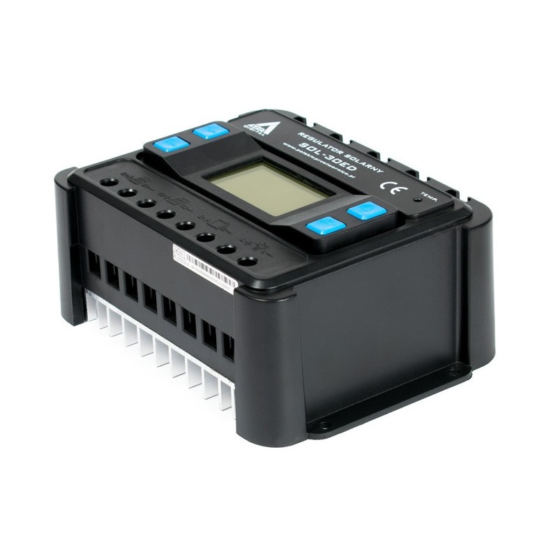 Solarny regulator ładowania AZO Digital PWM SOL-30ED 12/24 - 30A z wyświetlaczem LCD