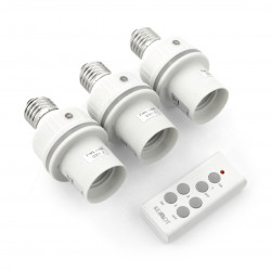 Gniazdo żarówki sterowane pilotem - 3 szt.