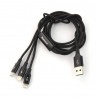 Przewód USB Baseus Rapid 3w1 Lightning / microUSB / Lightning 1,2m - czarny - zdjęcie 1