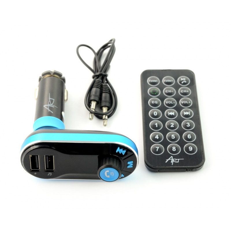 Transmiter samochodowy FM - ART BT-10 - USB, SD, LCD 1,4''