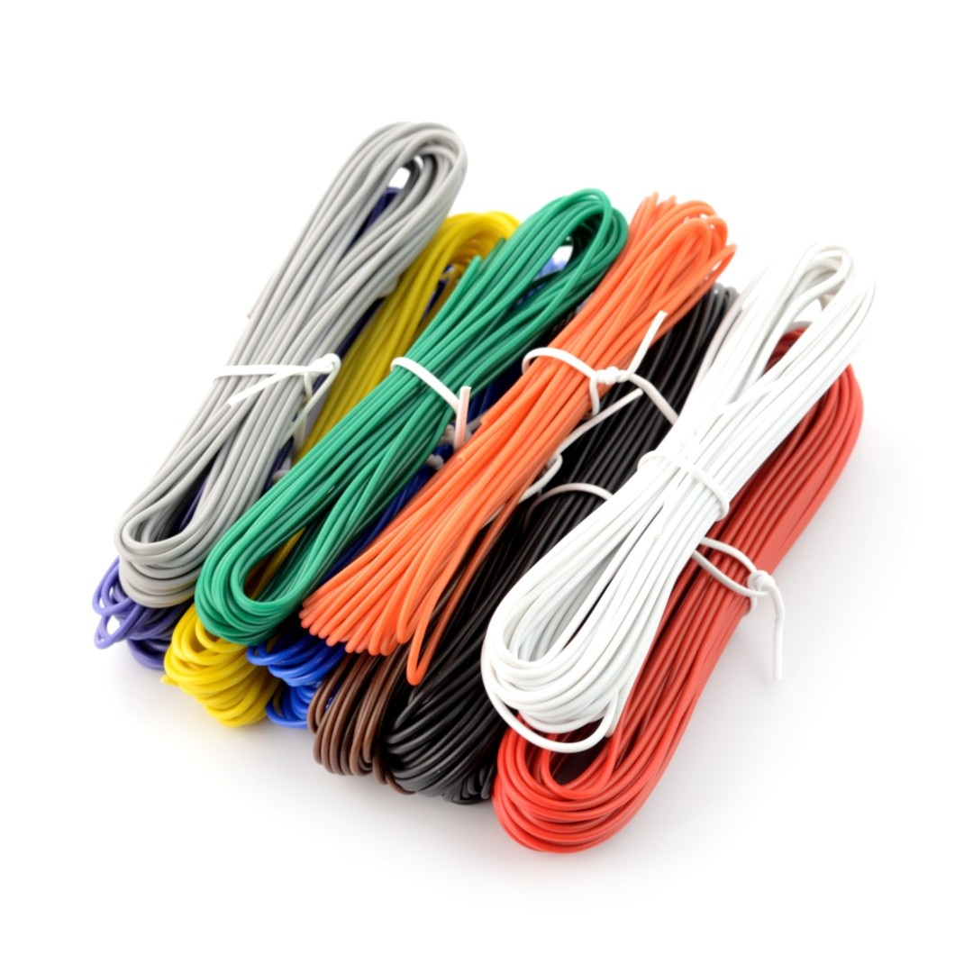 Velleman K/MOW - zestaw przewodów drucianych PVC / linka - 10 kolorów - 60m