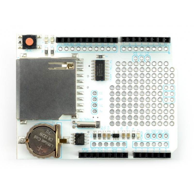 DataLogger Shield z czytnikiem kart SD dla Arduino - Velleman VMA202