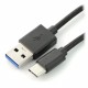 Kabel USB 3.0 typ C 1.5m - oplot czarny Kabel USB 3.0 typ C 1.5m - oplot czarny