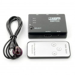 Przełącznik HDMI z pilotem - Esperanza EB267