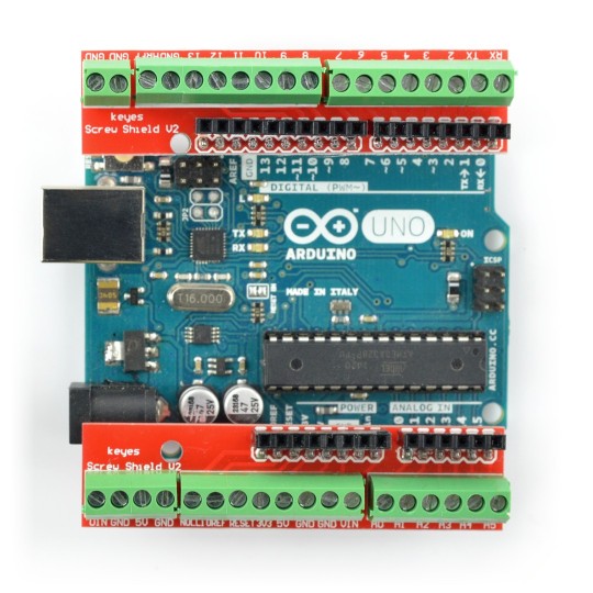 ScrewShield x2 v2 - гвинтові роз'єми - екран для Arduino