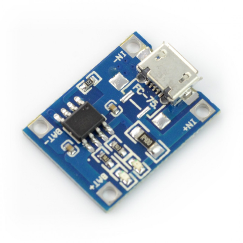 Ładowarka Li-Pol TP4056 pojedyncza cela 1S 3,7V microUSB