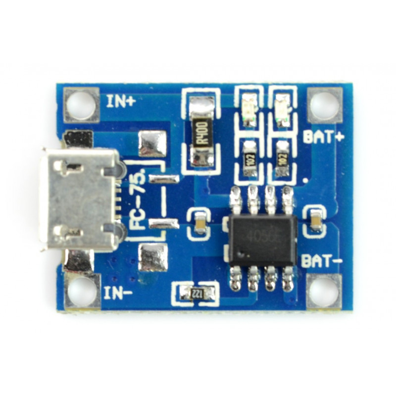 Ładowarka Li-Pol TP4056 pojedyncza cela 1S 3,7V microUSB