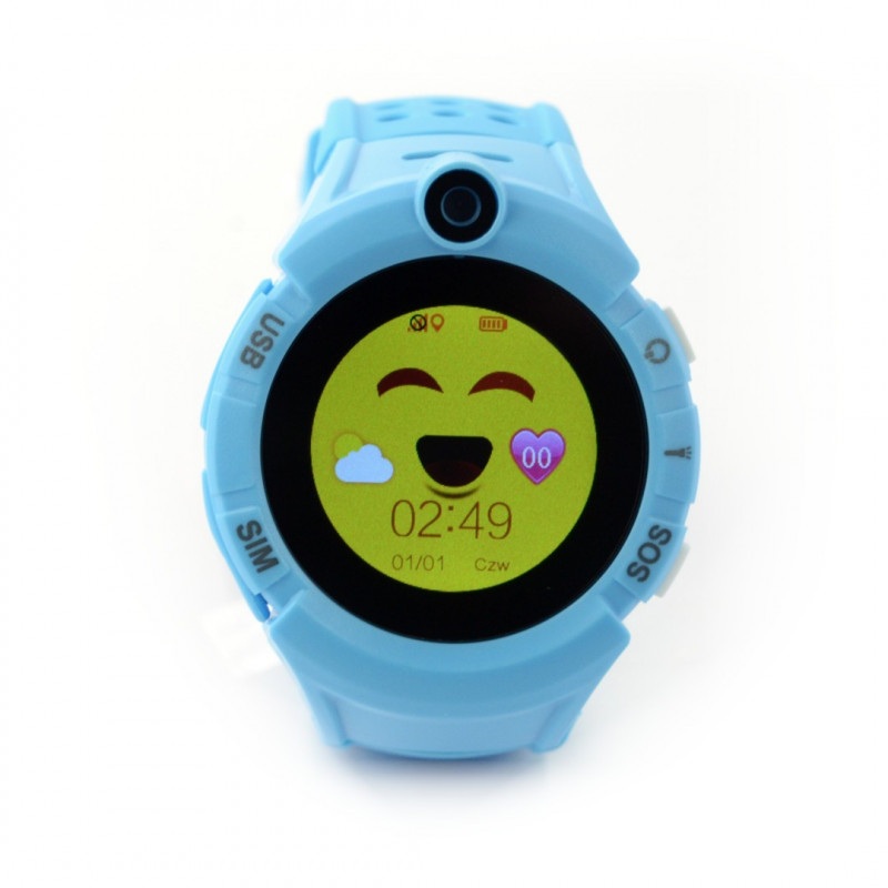 Zegarek Watch Phone Kids z lokalizatorem GPS/WIFI ART AW-K03 - niebieski