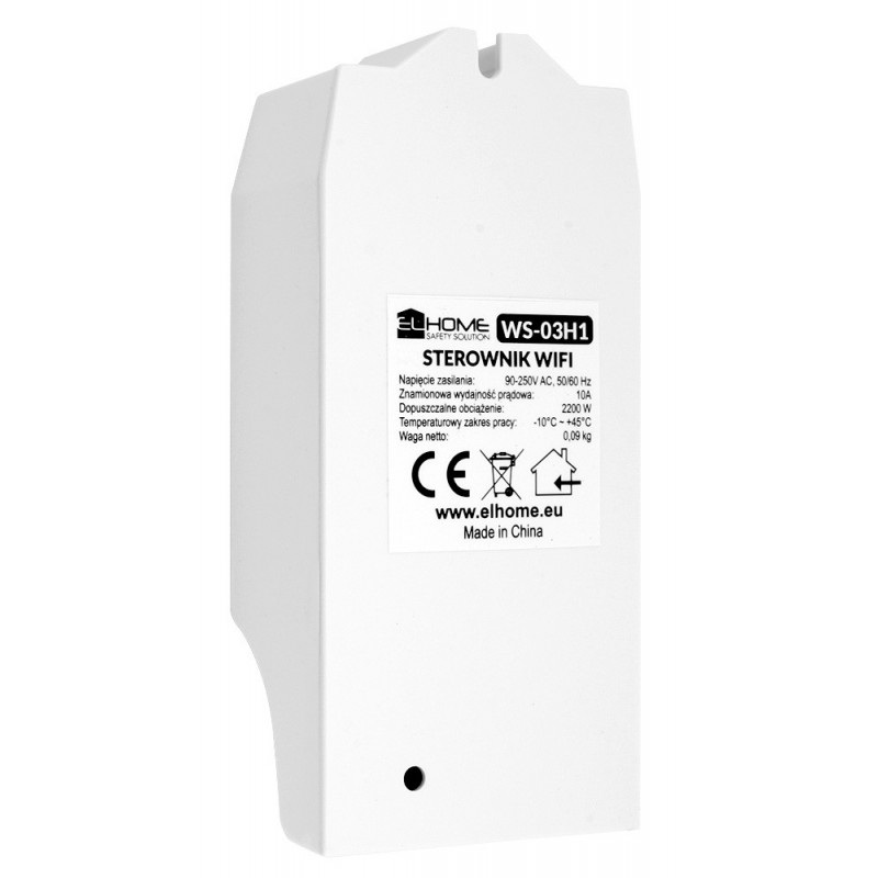 EL Home WS-03H1 - przekaźnik monitorujący temperaturę i wilgotność - 230V / 10A - WiFi