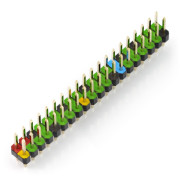 Wtyk goldpin 2x20 dla Raspberry Pi - kolorowe oznaczenia