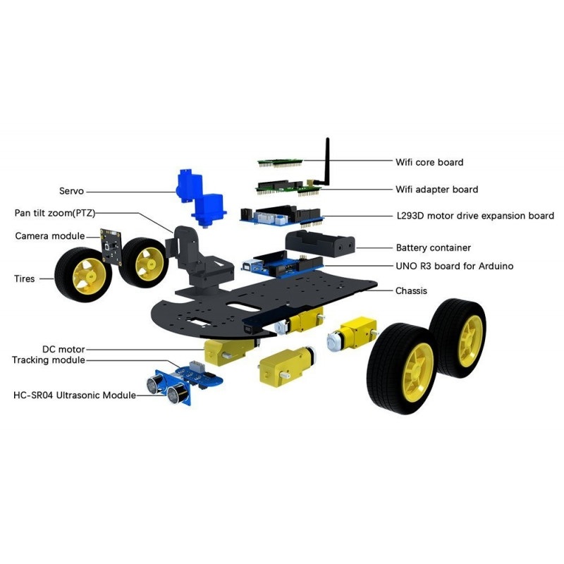 UCTRONICS - Zestaw do budowy robota jeżdżącego