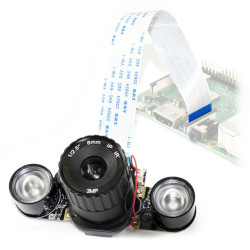 Kamera Waveshare Camera HD IR-CUT OV5647 5Mpx (B) - dzień/noc IR dla Raspberry Pi + moduły IR