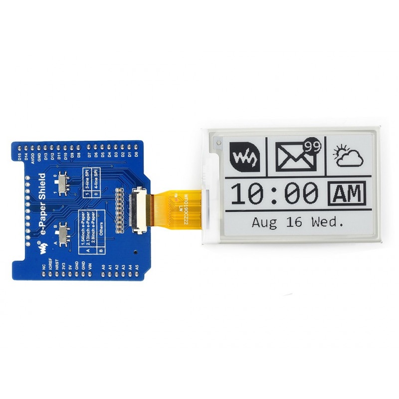 Waveshare e-Paper Raw Panel Driver Shield - nakładka do wyświetlaczy e-Paper dla Arduino - SPI