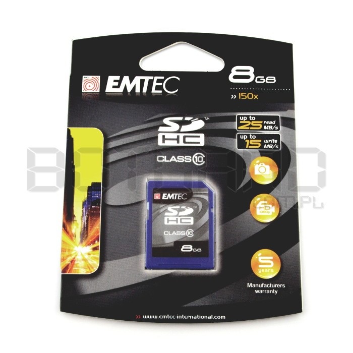 Karta pamięci Emtec SD / SDHC 8GB klasa 10