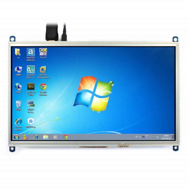 Ekran dotykowy rezystancyjny LCD TFT 10,1'' 1024x600px dla Raspberry Pi 3/2/B+