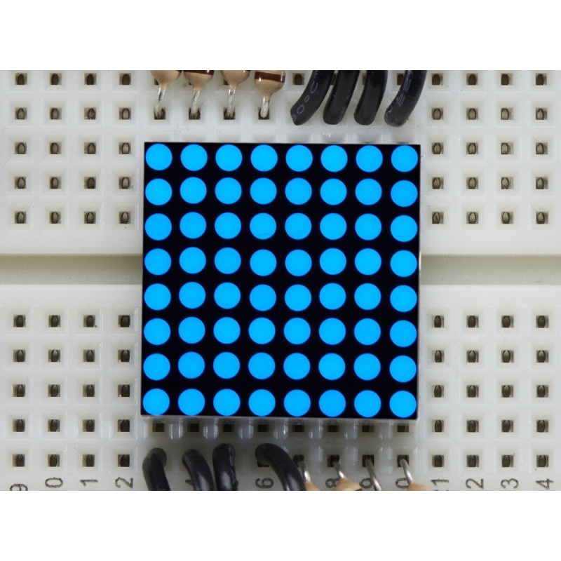 Miniaturowa matryca LED 8x8 0,8'' - niebieska