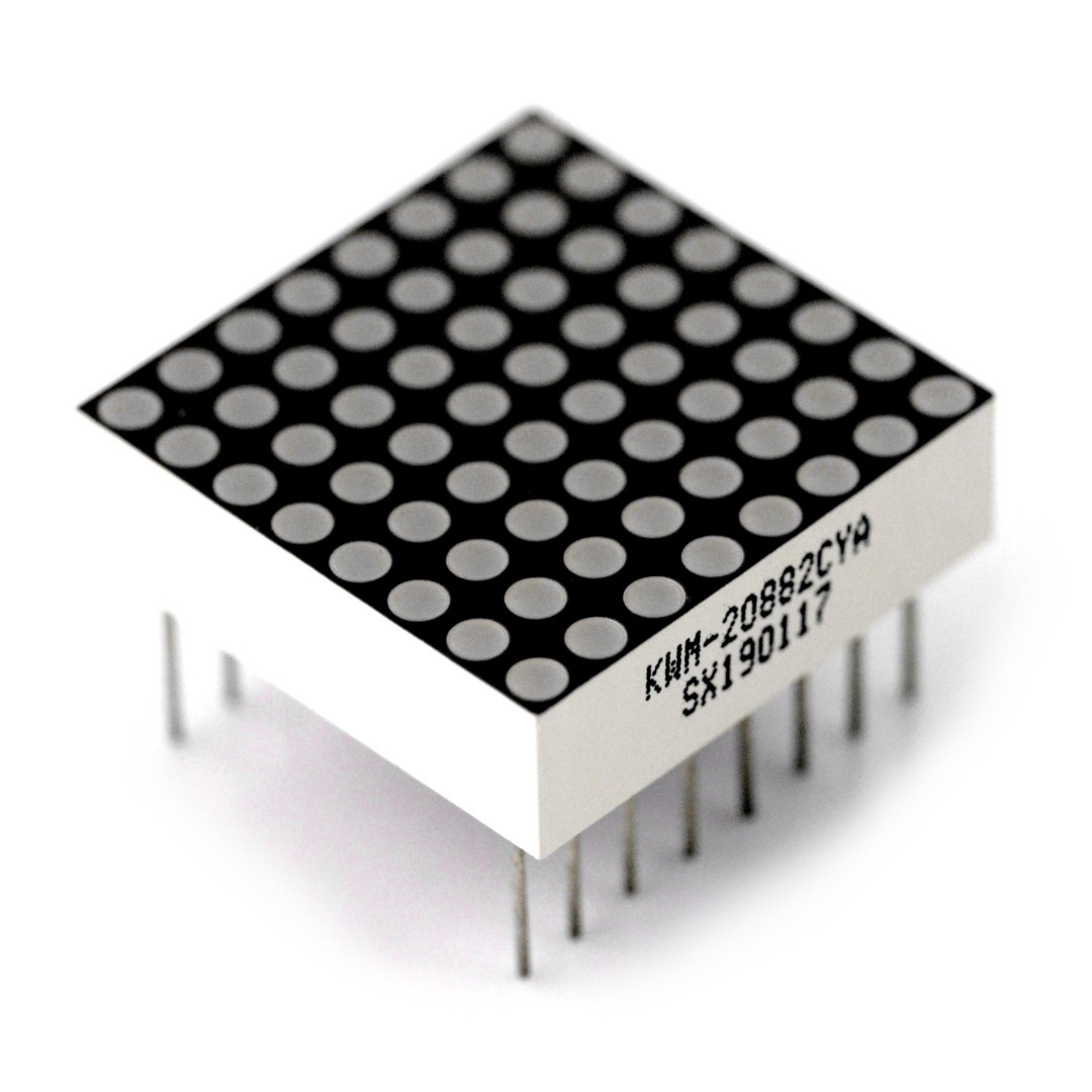 Miniaturowa matryca LED 8x8 0,8'' - żółta
