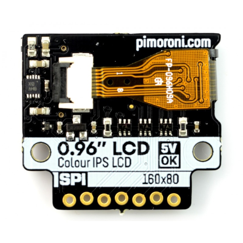 PiMoroni - wyświetlacz IPS graficzny 0,96'' 160x90px SPI - kolorowy
