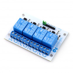 Moduł przekaźników Velleman 4 kanały - styki 10A/250VAC - cewka 5V