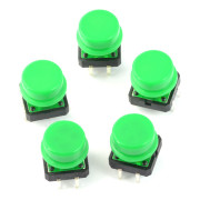 Tact Switch 12x12 mm z nasadką okrągły - czerwony