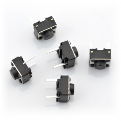 Tact Switch 6x6, 4.3mm THT - 5 szt.