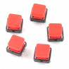 Tact Switch 12x12 mm z nasadką kwadratowy - czerwony - zdjęcie 1