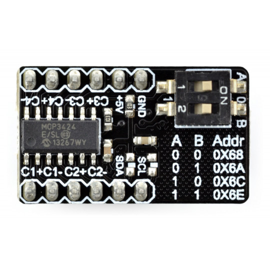 MCP3424 - 18-бітний 4-канальний I2C АЦП