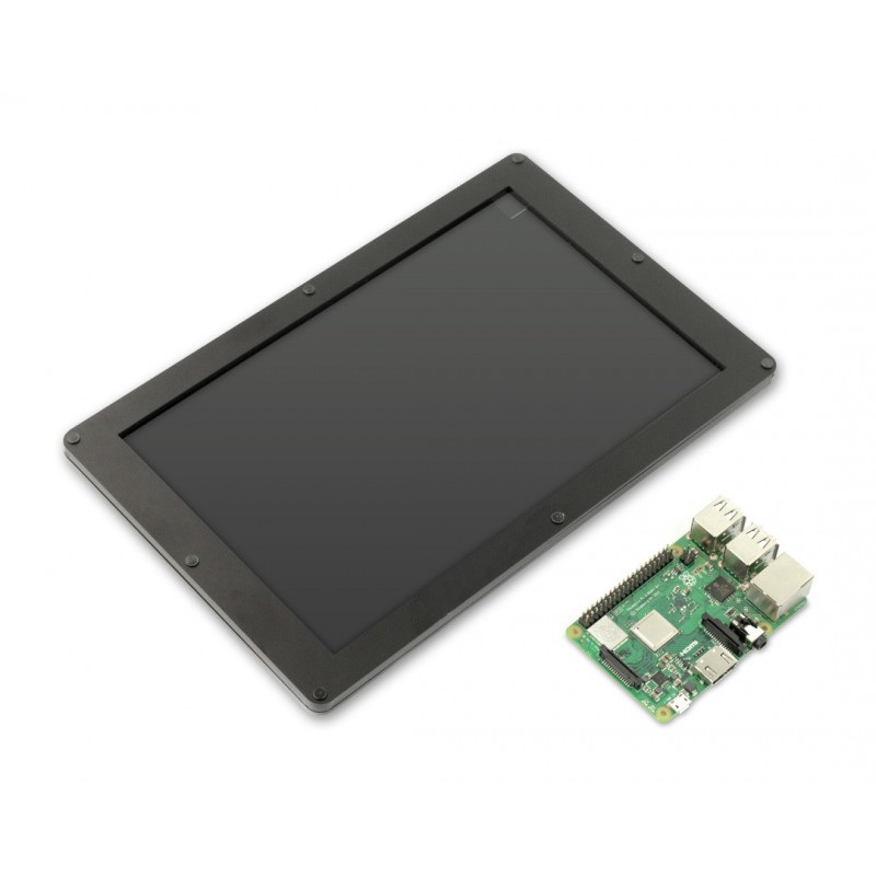 Ekran Seeed studio LCD IPS 10,1'' 1200x1920px HDMI  + USB dla  Raspberry Pi 3B+/3B/2B/Zero obudowa czarna