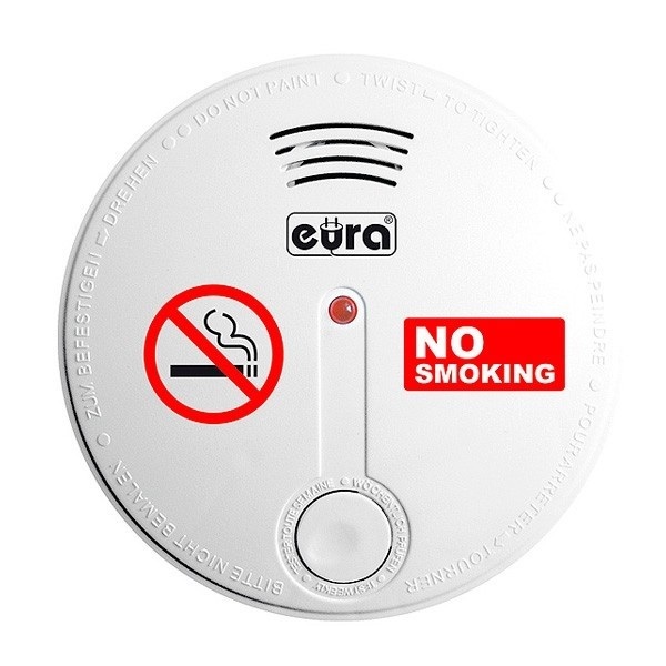Eura-tech Eura SD-20B8 - fotooptyczny czujnik dymu papierosowego - 9V DC