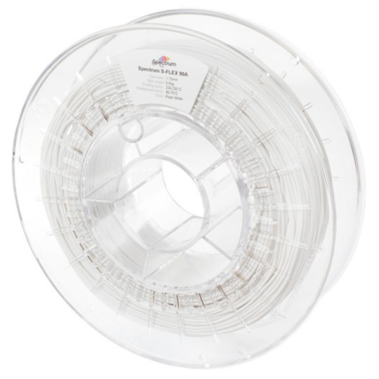 Нить Spectrum S-FLEX 90A 1,75 мм 0,5 кг - Полярный белый