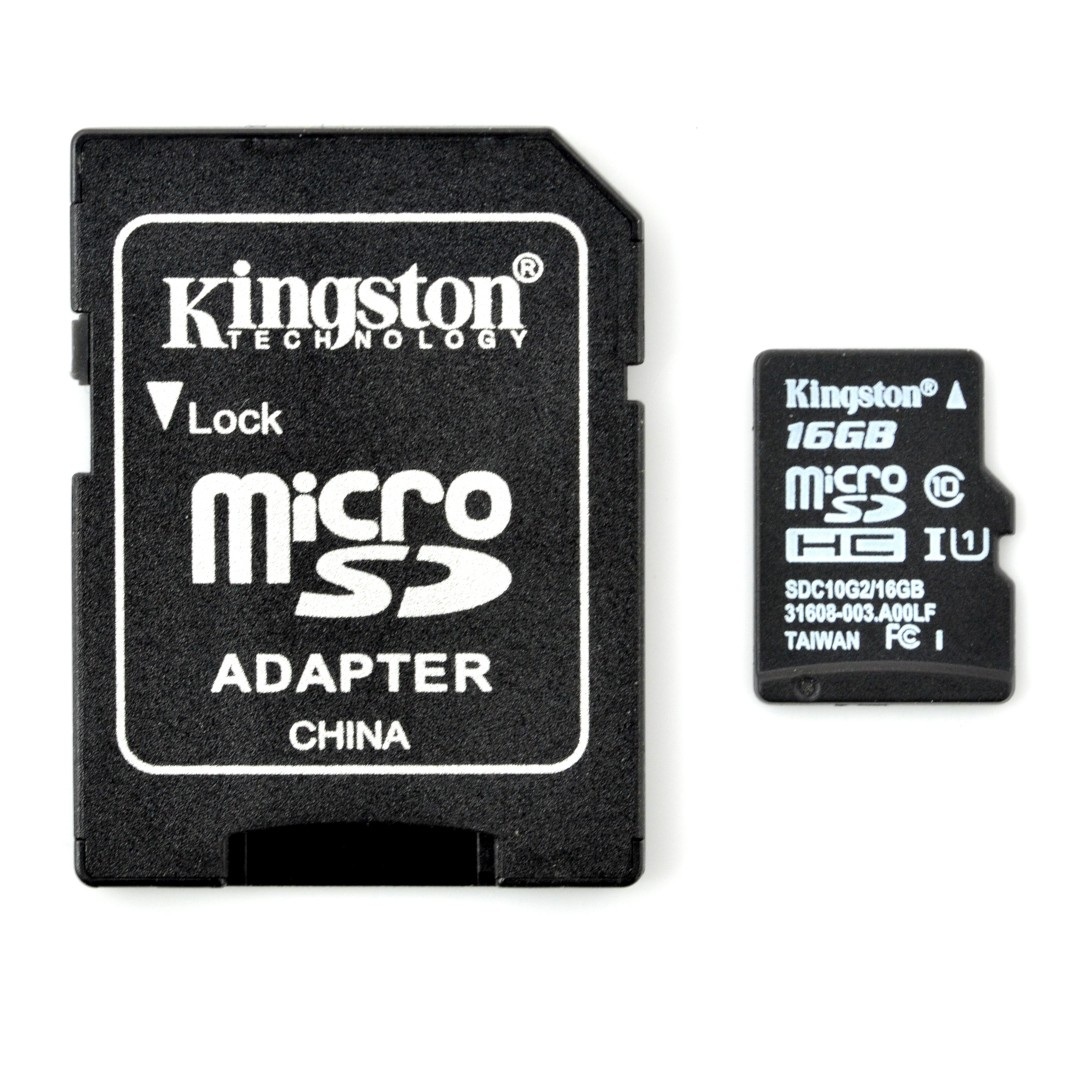 Karta pamięci Kingston microSD / SDHC 16GB 300x UHS-I klasa 10 z adapterem