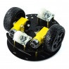 Chassis Round 2WD - 2-kołowe podwozie robota z napędem - czarno-aluminiowe - zdjęcie 2