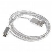 Przewód magnetyczny TRACER USB A - microUSB 1m srebrny