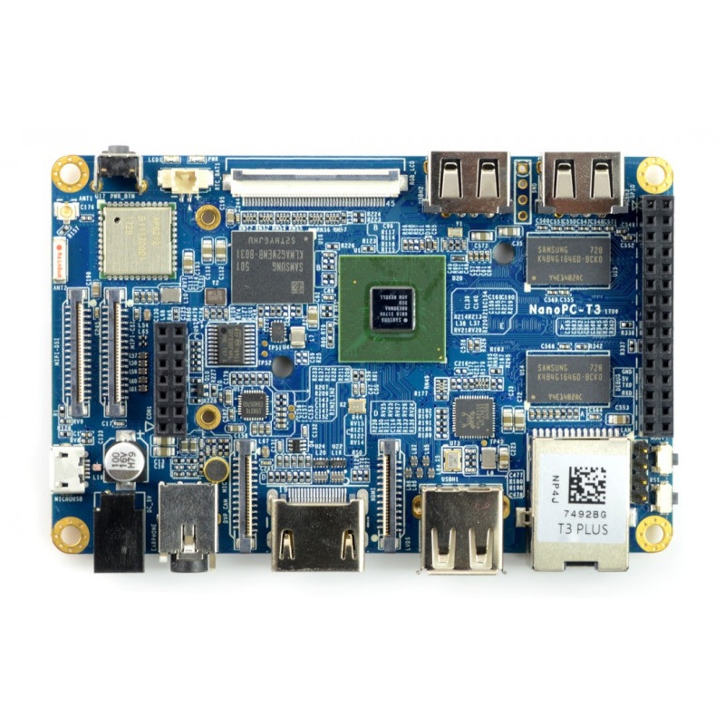 NanoPC T3 Plus - Samsung S5P6818 Octa-Core 1,4GHz + 2GB RAM + 16GB EMMC- WiFi + Bluetooth 4.0