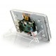 Obudowa do Raspberry Pi oraz dedykowanego ekranu dotykowego 7'' - przezroczysta ze stojakiem Obudowa do Raspberry Pi oraz dedykowanego ekranu dotykowego 7'' - przezroczysta ze stojakiem