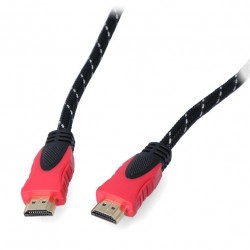 Przewód HDMI Blow Premium Red klasa 1.4 - dł. 1,5 m z oplotem
