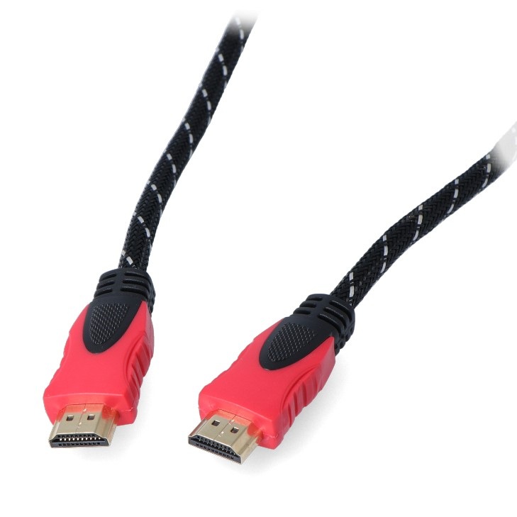 Przewód HDMI Blow Premium Red klasa 1.4 - dł. 3,0 m z oplotem