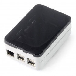 Obudowa Raspberry Pi Model 3/2/B+ biała z klapką - Short Crust Plus