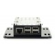 Obudowa Raspberry Pi model 3/2/B+ Vesa v2 do montażu na monitor - czarno-przezroczysta Obudowa Raspberry Pi model 3/2/B+ Vesa v2 do montażu na monitor - czarno-przezroczysta