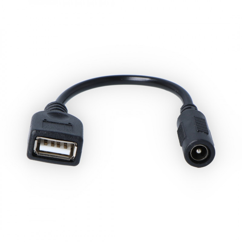 Adapter gniazdo DC 2,1/5,5 - gniazdo USB A