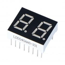 Wyświetlacz 7-segmentowy x2 - 16mm  - zielony - wsp. katoda