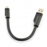 Przewód USB A - microUSB - B 0,2 m - sztywny - zdjęcie 1
