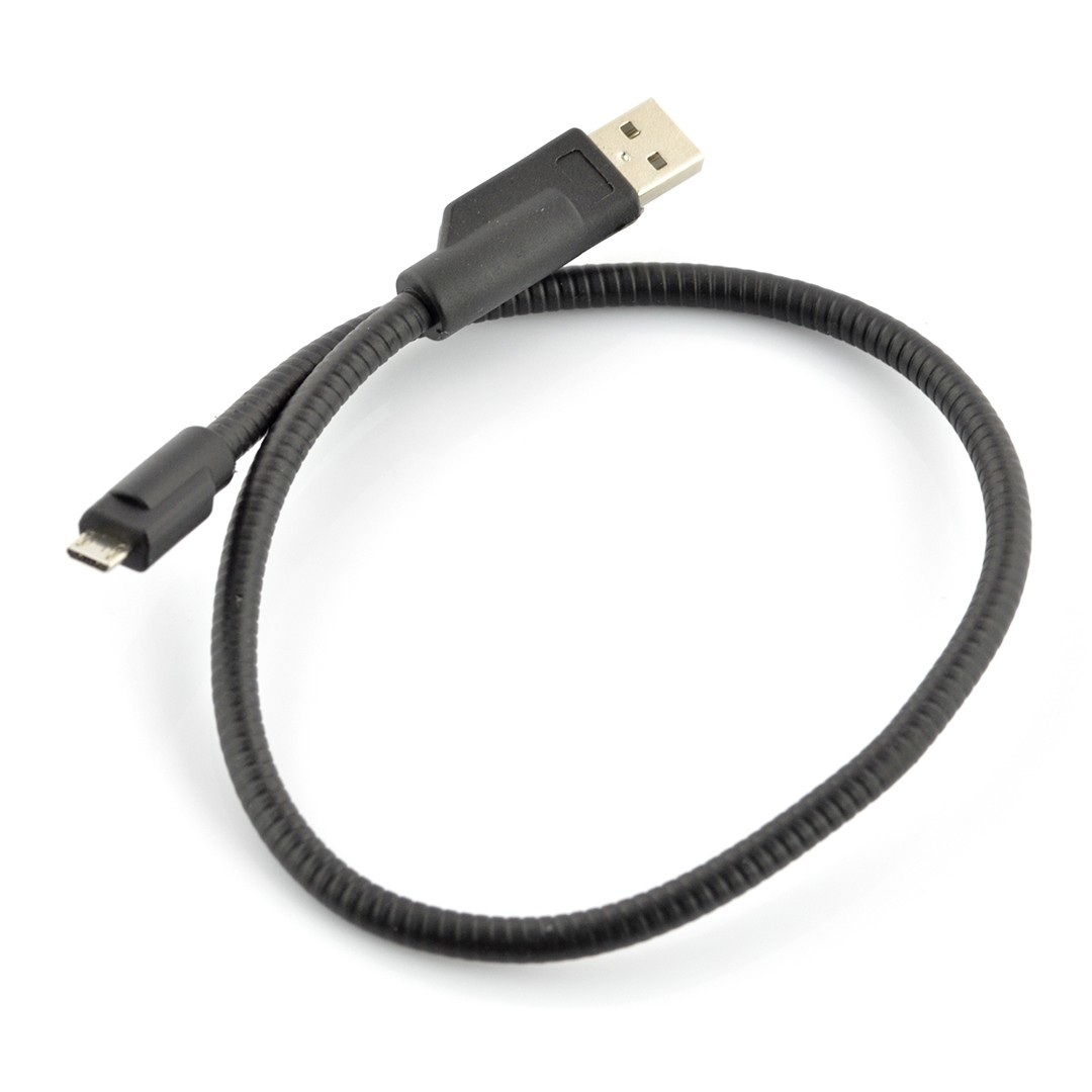 Przewód USB A - microUSB - B 0,45 m - sztywny