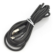 Przewód microUSB B - A w czarnym oplocie EB181K - 1m